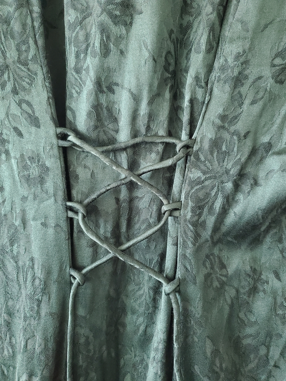 Vintage Dark Green Detailed Dress - Picture 6 of 6